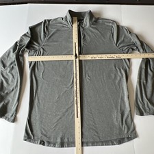 Nike Running Dri-Fit 1/4 Zip Pullover Men's Large Gray Stretch Thumb Holes