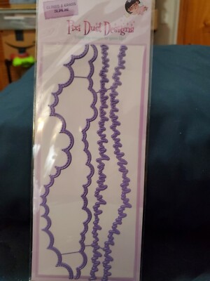 Pixie Dust Designs  Die Clouds And Grass Slimline