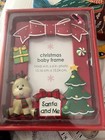 Picture Frame #5 Santa And Me  10” X 8” Red Multicolor Bear Tree Resin New* 3-D