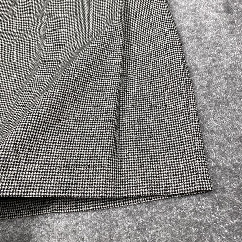 Vintage Euro Linea Pencil Skirt Womens 6 Black Houndstooth Wool Pleat Stretch - Picture 3 of 10