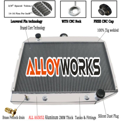 4 Rows  Radiator For 1968-1974 Dodge Plymouth Mopar Cars Small Block V8