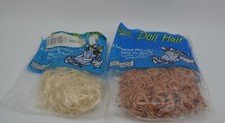 Lot of 2 Maxi Doll Hair   Strawberry Blonde  Blonde   1 Sq Ft Each   Unused