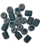 7/16-14 x 1/2  CUP POINT SET SCREWS BLACK ALLOY STEEL UNC 20 PIECES