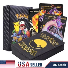 New Foil Black PACK 55 CARDS TCG GX Vmax GX Card Charizard Rare Pokemon Card