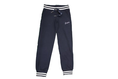 Pantalone lungo di tuta da bambina blu Datch elastico in vita