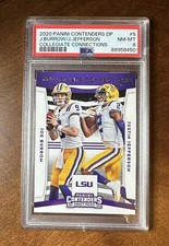 2020 Contenders Draft Picks Jefferson Burrow Connections RC #5 PSA 8