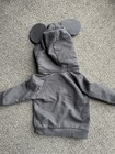 DISNEY PARKS Mickey Mouse 6 mo. Hoodie Ears Body Print Black Sweatshirt Baby — photo 4