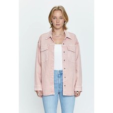 Pistola Mandy Oversized Shacket - Mellow Rose Snow Size L Nwt