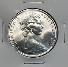 1966 Round 50 c UNCIRCULATED Coin - 80% Silver Collectable Australian Fifty Cent