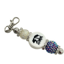 Keychain purse charm Beaded Keychain For Women, Bar Keychain, Silicone bead keyc