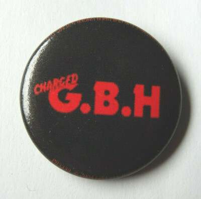 G.B.H. GBH BUTTON ANSTECKER BADGE PIN CHARGED 2,5cm
