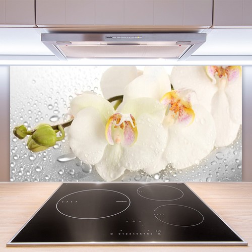 Panneaux de cuisine en verre Fleur floral blanc
