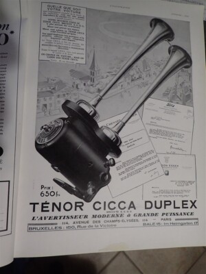 TENOR CICCA DUPLEX + Urlaub in ENGLAND Pub Papier ILLUSTRATION 1934 eb