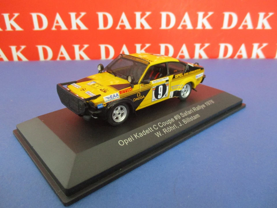 Die cast 1/43 Modellino Auto Opel Kadett C Coupe Rally Safari 1976 W. Rohrl CMR - Immagine 2 di 4