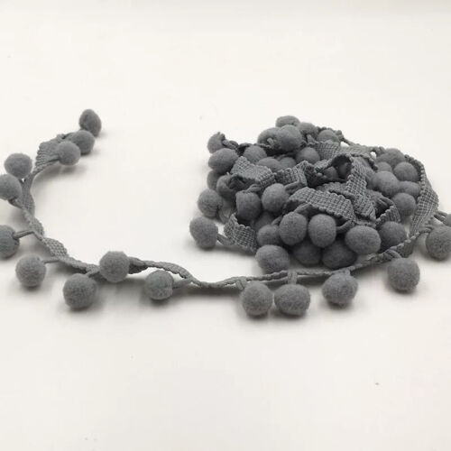 10 mm Kugelbommel Wackel Trim Zopf Fransenband Kante Handwerk Dekoration - Bild 45 von 74
