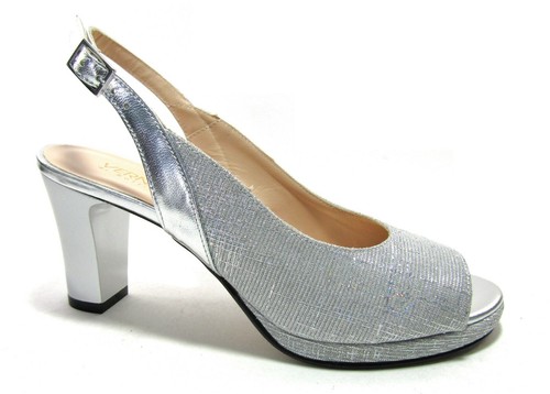 Collezione scarpe donna “sandali tacco argento con plateau” | Drezzy
