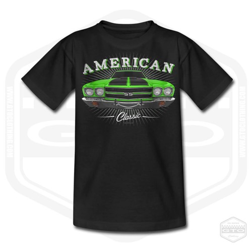 Children's 1970 Chevrolet El Camino American Muscle Car T-Shirt - Picture 7 of 18