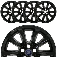 4 Black 2017 2018 Ford Fusion SE 17" Wheel Skins Hub Caps Alloy Rim Covers New