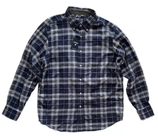 Daniel Cremieux Classics Nwt 100% Cotton Blue Check Plaid Long Sleeve Shirt 2XL