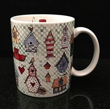 Lang & Wise Coffee Mug Cup Birdhouses "For Rent" Sherri Buck Baldwin Art 1996