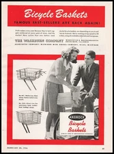 1946 Androck Rockford Illinois Bicycle Baskets Bulldog Clamps Vintage Print Ad
