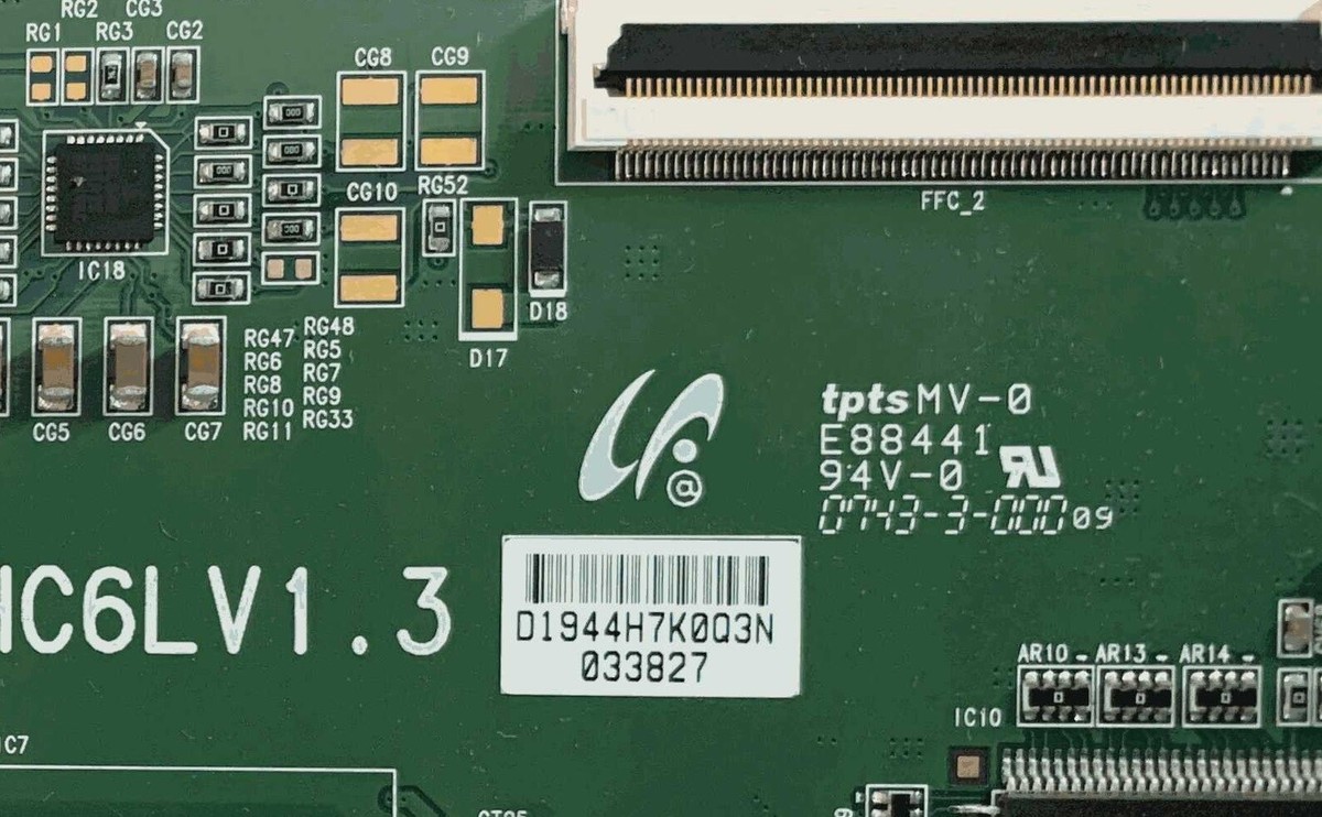 Sony LJ94-01944G 404652FIX2HC6LV1.3 T-Con Board for KDL-52XBR4 KDL