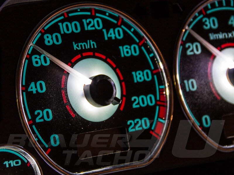 LETRONIX Agujas Velocímetro Blanco 4 Piezas 2x31mm 2x61mm Volvo 440K 460L 850 940 960 - Imagen 4 de 4