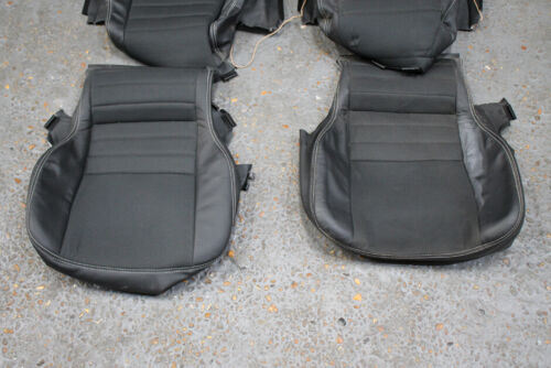 Z19) USED XS half leather rear tumble down seat covers Land rover defender TDCI - Picture 3 of 8