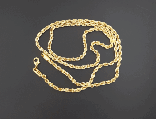 Massive Goldkette 24 Karat Gold GP Schlangenkette Kette Zincir Versch. Länge 3mm Massive Goldkette 24 Karat Gold GP Schlangenkette Kette Zincir Versch. Länge 3mm