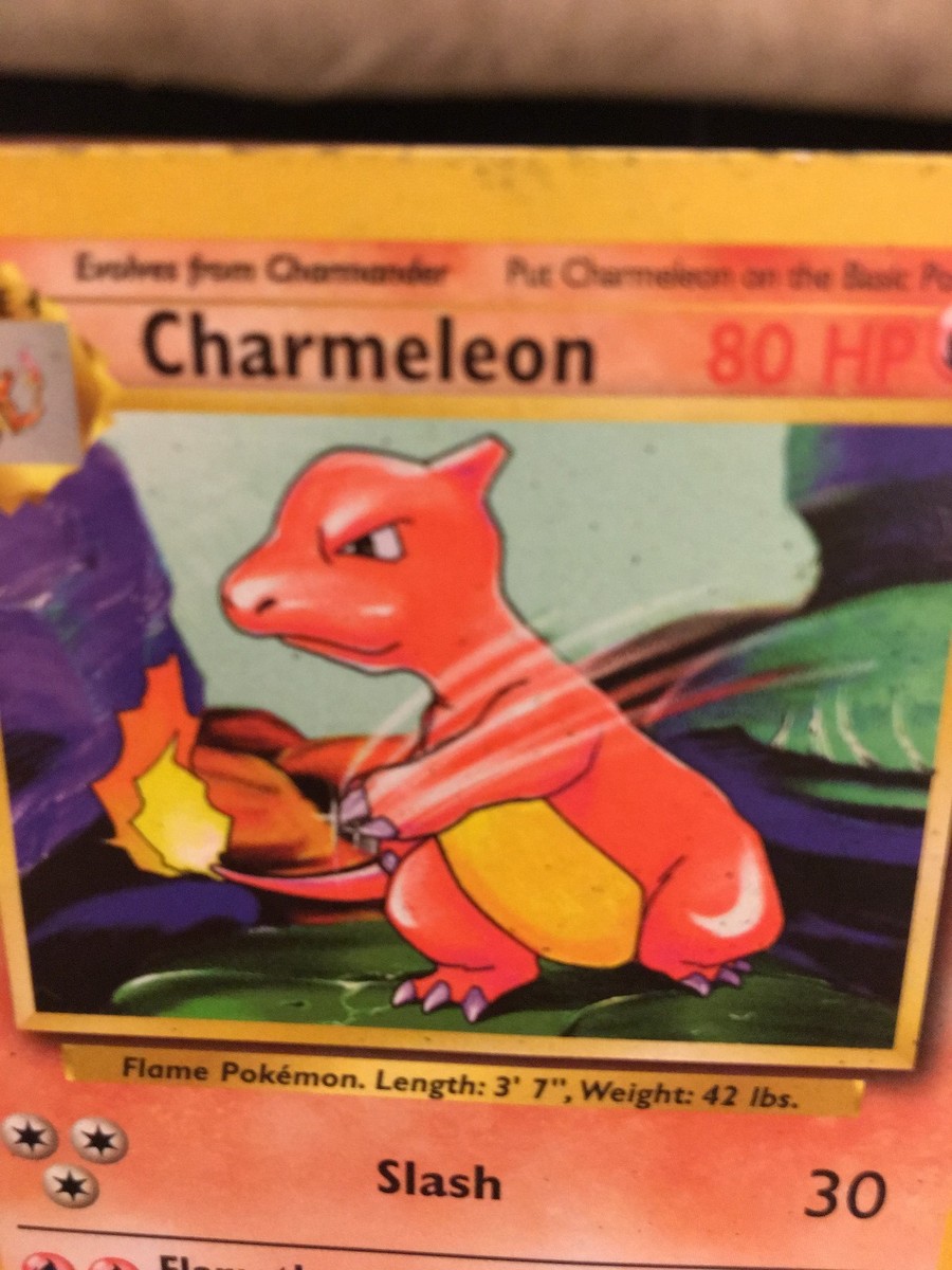 Rare Stage 1 Pokemon Charmeleon Card 24/102, 1995 80HP SLASH Please See  Photos | eBay Australia