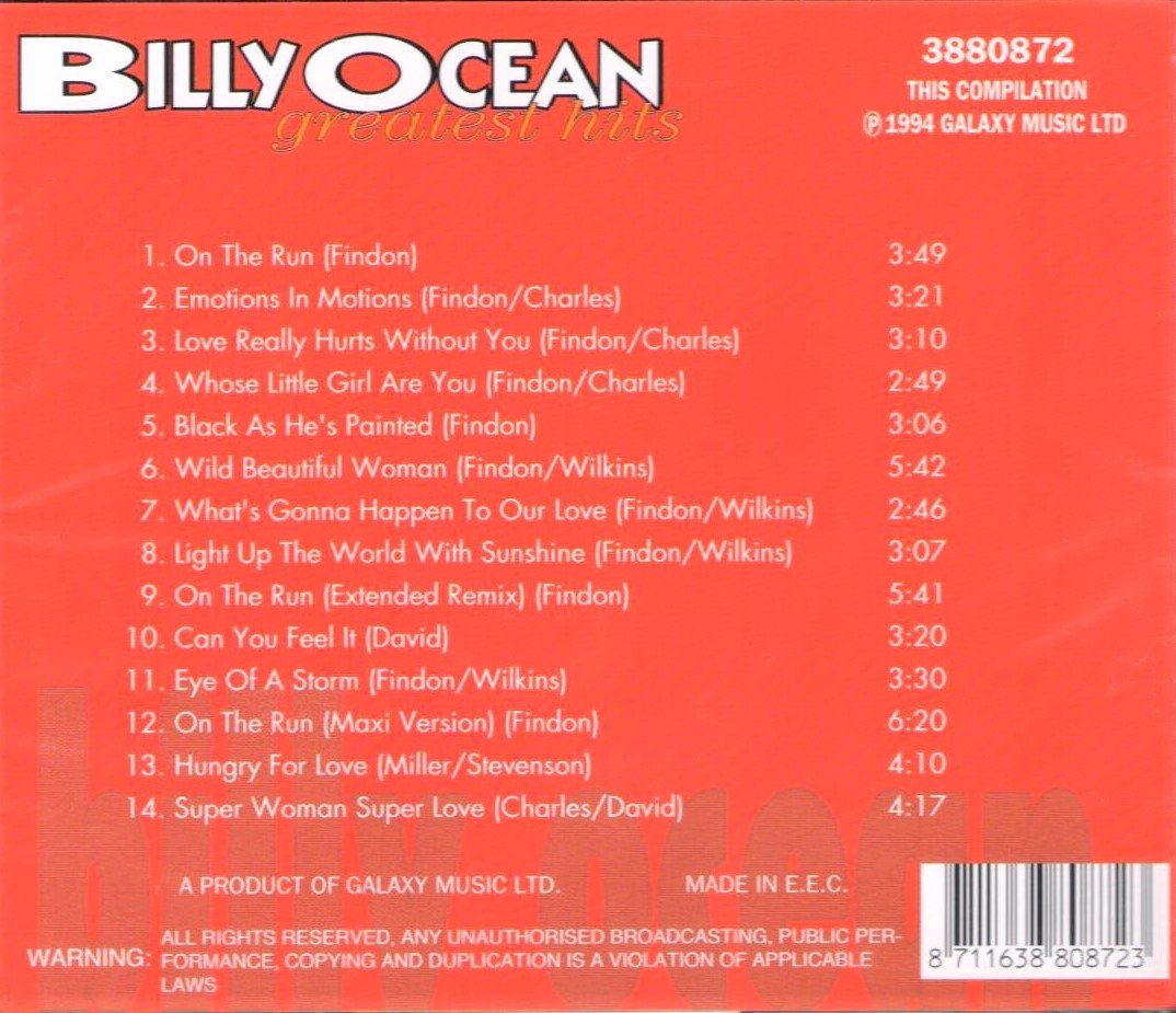 BILLY OCEAN - Greatest Hits: The Starlight Collection (Euro
