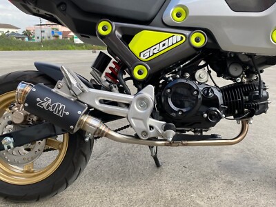 ZoOM Exhaust Honda MSX GROM 125 2022-2026 Full System Straight Low Mount Black
