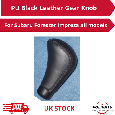Universal PU Schwarz Leder Schaltknauf für Subaru Forester Impreza alle Modelle