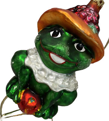 1996 Christopher Radko Lillie Mae Frog  Christmas /Easter Vtg Ornament Retired