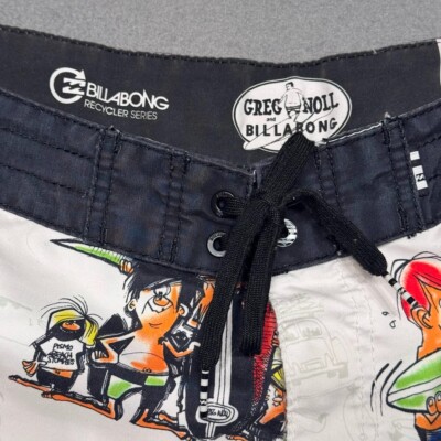Greg Noll x Billabong Boardshorts Mens Sz 42 Swim Trunks Da Bull