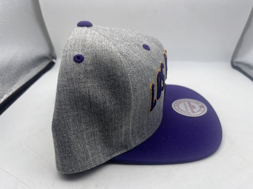 Mitchell & Ness Los Angeles Lakers Snapback Purple & Gray Hat - Picture 3 of 12