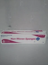 Dynarex 3252 Non-Woven Sponges, Non-Sterile, 2" x 2", 4-Ply, Pack of 200 Sponges