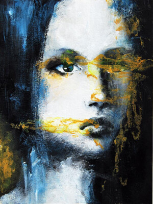 ORIGINAL Portrait EXPRESSIVE ART acrylic painting MODERN ABSTRACT dreamy FACE