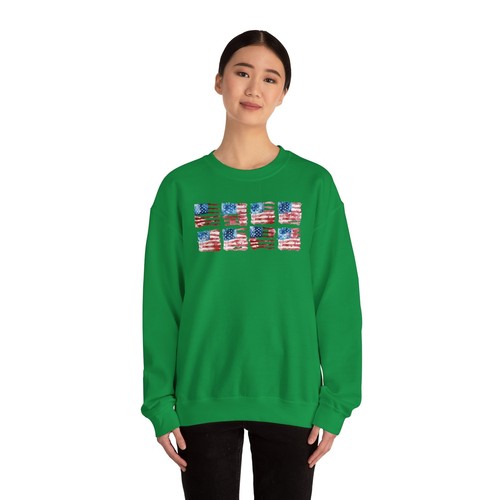 American Flag - Unisex Heavy Blend Crewneck Sweatshirt - Picture 29 of 41