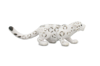 Snow Leopard Toy Hand Painted Rubber Leopard, Realistic Model Gift, 3 '' SF53 B58