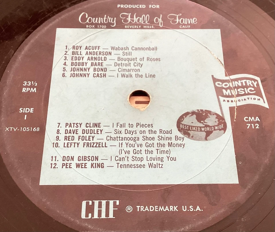 Famous Original Hits by 25 Great Country Music Artists 33 1/3 rpm LP, CMA712 - Image 4 of 4
