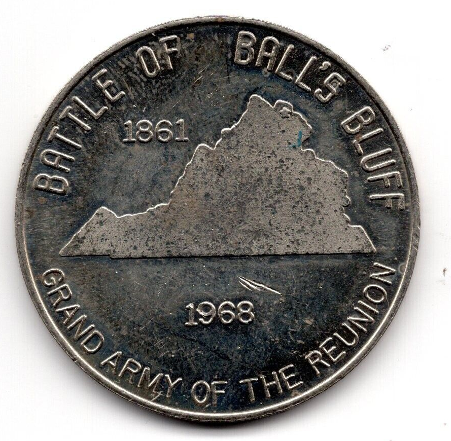 1968 Battle of Ball's Bluff Reenactment Medal Confederate States Half