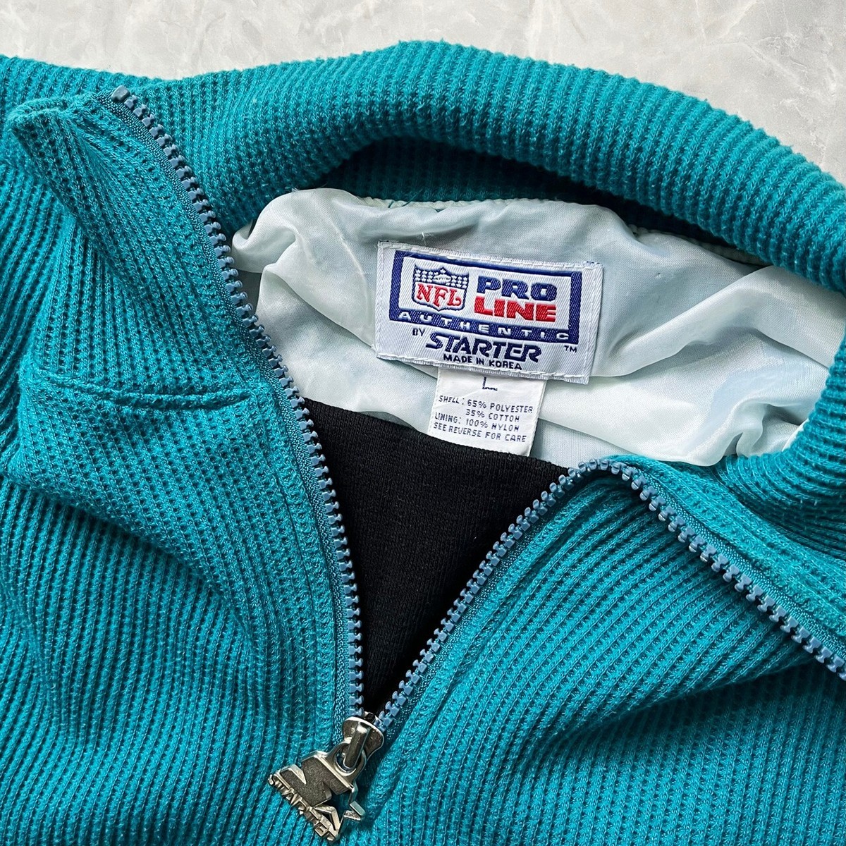 VTG 90s NFL JACKSONVILLE JAGUARS STARTER WAFFLE KNIT HALF