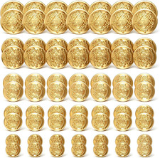 70 Pcs Gold Buttons, Metal Gold Buttons for Blazer