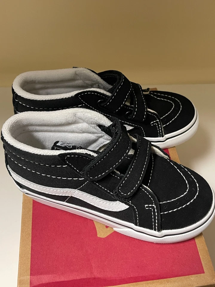 Zapatilla deportiva VANS SK8-Mid Reedición niño pequeño 10 negra media parte superior VN00018W6BT S263 Foto 2 de 4