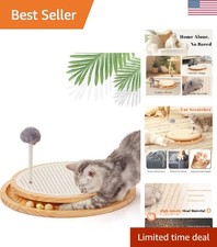 Interactive Cat Toy with Sisal Scratching Pad  Spring Ball - Easy Assembly