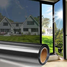 Window Film Privacy One Way Window Tint for Doors and Windows Heat UV Blocking