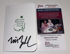 2025 MASTERS WILL ZALATORIS AUTOGRAPH SIGNED MASTERS SCORECARD GOLF JSA AX13645