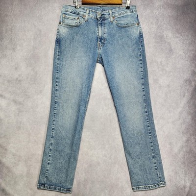 Levis 511 Jeans Mens 33 to 34x30 Blue Denim Slim Fit Stretch Tapered Leg