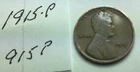 1915 P; Wheat Penny in Good condition